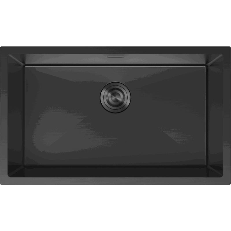 Mexen Trixo Edelstahlspüle 1-Becken 750 x 440 mm, schwarz - 6415751000-70