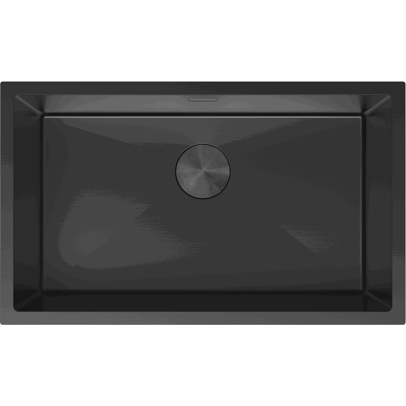 Mexen Trixo Edelstahlspüle 1-Becken 750 x 440 mm, schwarz - 6415751000-70