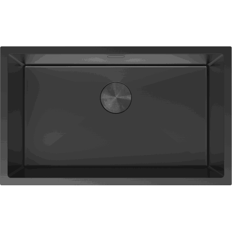Mexen Trixo Edelstahlspüle 1-Becken 750 x 440 mm, schwarz - 6415751000-70