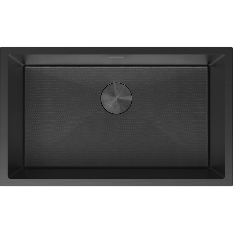 Mexen Trixo Einbauspüle aus Edelstahl 1-Becken 750 x 440 mm, schwarz HC - 6415751000-70HC