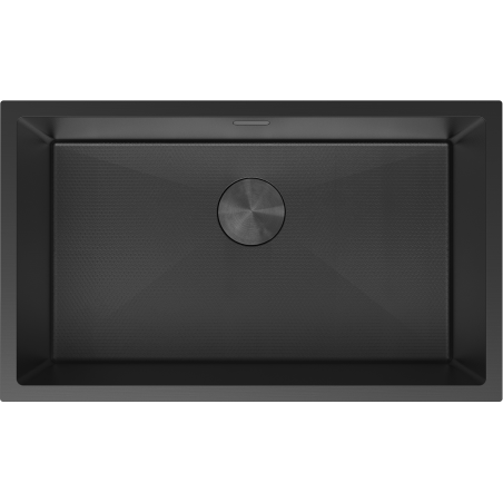 Mexen Trixo Einbauspüle aus Edelstahl 1-Becken 750 x 440 mm, schwarz HC - 6415751000-70HC