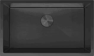 Mexen Trixo Einbauspüle aus Edelstahl 1-Becken 750 x 440 mm, schwarz HC - 6415751000-70HC