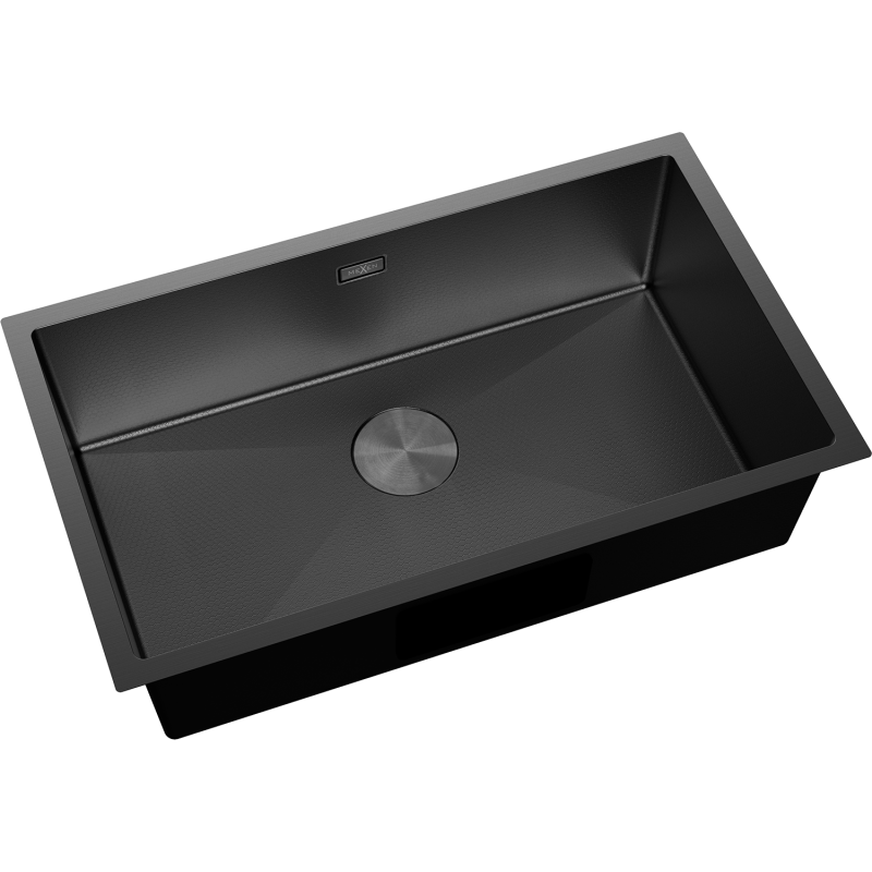 Mexen Trixo Einbauspüle aus Edelstahl 1-Becken 750 x 440 mm, schwarz HC - 6415751000-70HC