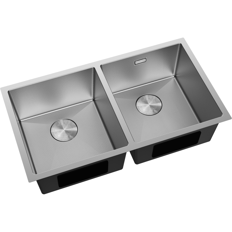 Mexen Binox Edelstahlspüle, 2-Becken, 800 x 450 mm, Inox HC - 6421802000-01HC