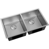 Mexen Binox Edelstahlspüle, 2-Becken, 800 x 450 mm, Inox HC - 6421802000-01HC