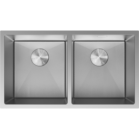 Mexen Binox Edelstahlspüle, 2-Becken, 800 x 450 mm, Inox HC - 6421802000-01HC