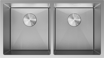 Mexen Binox Edelstahlspüle, 2-Becken, 800 x 450 mm, Inox HC - 6421802000-01HC