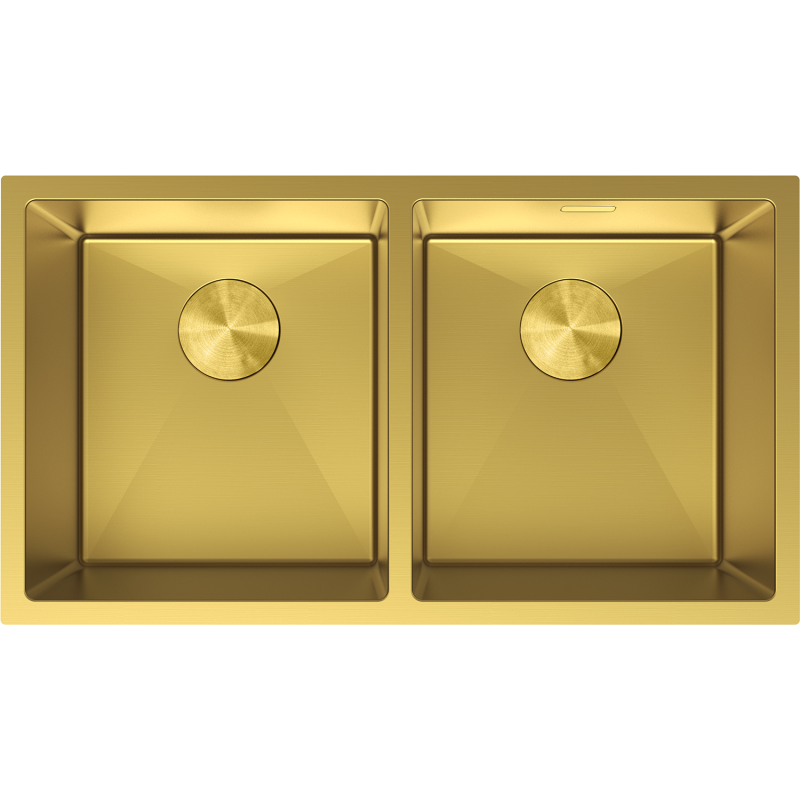 Mexen Binox Spülbecken aus Edelstahl, 2-Kammer, 800 x 450 mm, gold - 6421802000-55