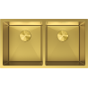Mexen Binox Spülbecken aus Edelstahl, 2-Kammer, 800 x 450 mm, gold - 6421802000-55