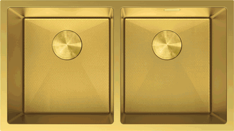 Mexen Binox Edelstahlspüle 2-Kammer 800 x 450 mm, gold HC - 6421802000-55HC