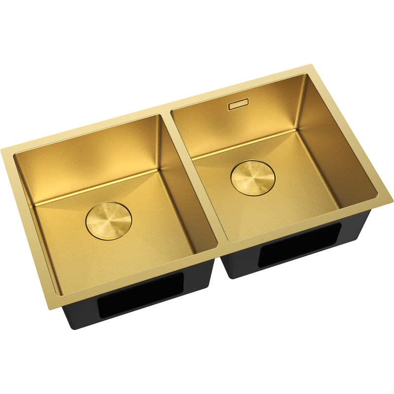 Mexen Binox Edelstahlspüle 2-Kammer 800 x 450 mm, gold HC - 6421802000-55HC