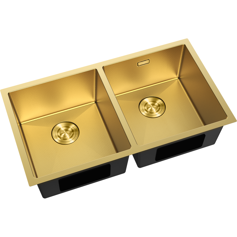 Mexen Binox Edelstahlspüle 2-Kammer 800 x 450 mm, gold HC - 6421802000-55HC