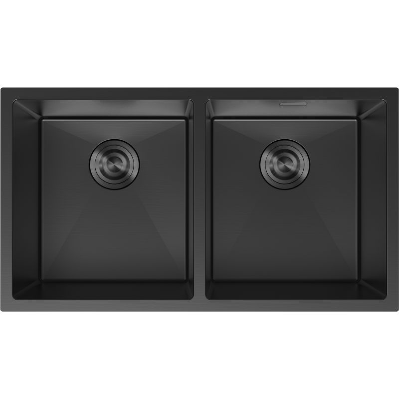 Mexen Binox Edelstahlspüle 2-Kammer 800 x 450 mm, schwarz - 6421802000-70