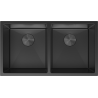 Mexen Binox Edelstahlspüle 2-Kammer 800 x 450 mm, schwarz - 6421802000-70
