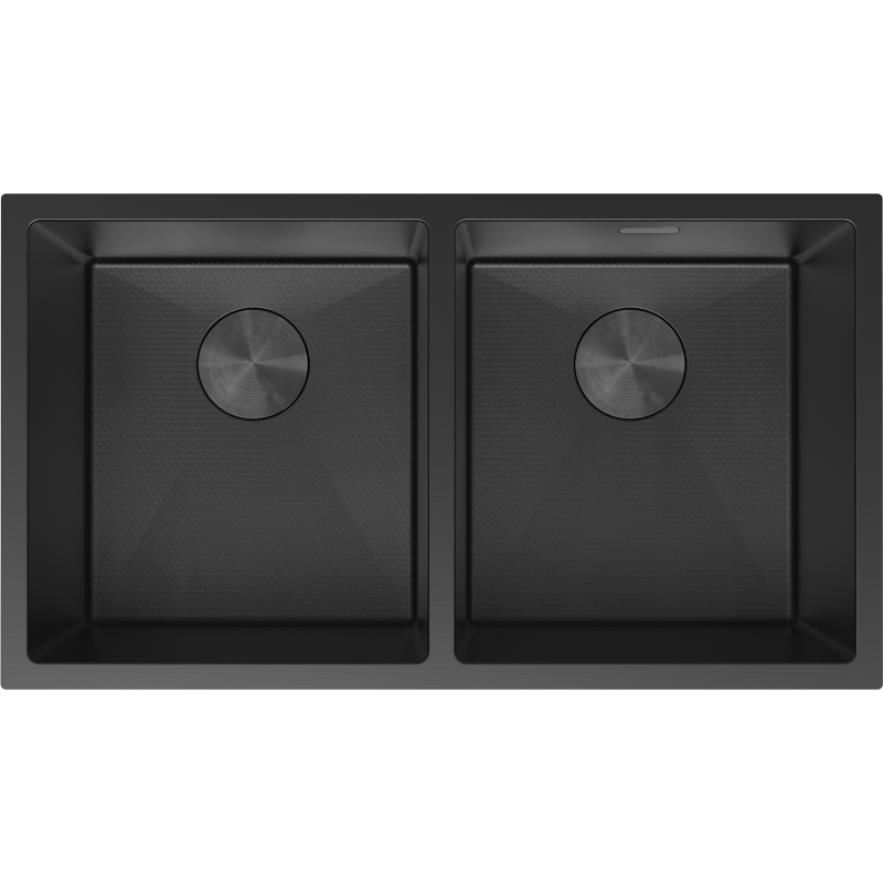 Mexen Binox Edelstahlspüle 2-kammerig 800 x 450 mm, schwarz HC - 6421802000-70HC
