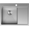 Mexen Exar Stahlspüle 1-beckig mit Abtropffläche, links 620 x 480 mm, Inox - 6431621005L-01
