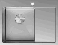 Mexen Exar Stahlspüle 1-beckig mit Abtropffläche, links 620 x 480 mm, Inox - 6431621005L-01
