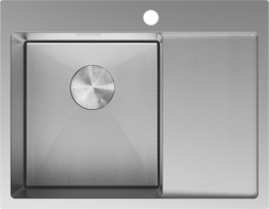 Mexen Exar Edelstahlspüle 1-Becken mit Abtropffläche, links 620 x 480 mm, Inox HC - 6431621005L-01HC