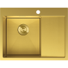 Mexen Exar 1-Kammer-Edelstahlspüle mit Abtropffläche, links 620 x 480 mm, gold HC - 6431621005L-55HC