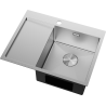 Mexen Exar Edelstahlspüle 1-Becken mit Abtropffläche, rechts 620 x 480 mm, Inox - 6432621005P-01