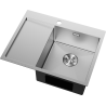 Mexen Exar Edelstahlspüle 1-Becken mit Abtropffläche, rechts 620 x 480 mm, Inox - 6432621005P-01