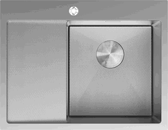 Mexen Exar Edelstahlspüle 1-becken mit Abtropffläche, rechts 620 x 480 mm, Inox HC - 6432621005P-01HC