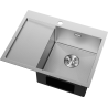 Mexen Exar Edelstahlspüle 1-becken mit Abtropffläche, rechts 620 x 480 mm, Inox HC - 6432621005P-01HC