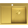 Mexen Exar Edelstahlspüle mit 1 Becken und Abtropffläche, rechts 620 x 480 mm, golden HC - 6432621005P-55HC