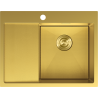 Mexen Exar Edelstahlspüle mit 1 Becken und Abtropffläche, rechts 620 x 480 mm, golden HC - 6432621005P-55HC