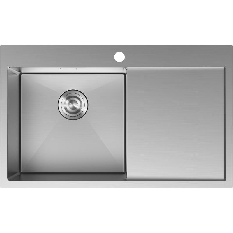 Mexen Exar Edelstahlspüle 1-beckig mit Abtropffläche, links 780 x 480 mm, Inox - 6433781010L-01