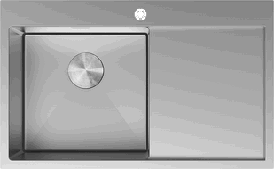 Mexen Exar Edelstahlspüle 1-beckig mit Abtropffläche, links 780 x 480 mm, Inox - 6433781010L-01