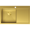 Mexen Exar Edelstahlspüle 1-beckig mit Abtropffläche, links 780 x 480 mm, gold - 6433781010L-55