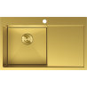Mexen Exar Edelstahlspüle 1-beckig mit Abtropffläche, links 780 x 480 mm, gold - 6433781010L-55