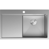Mexen Exar Edelstahlspüle 1-beckig mit Ablage, rechts 780 x 480 mm, Inox - 6434781010P-01
