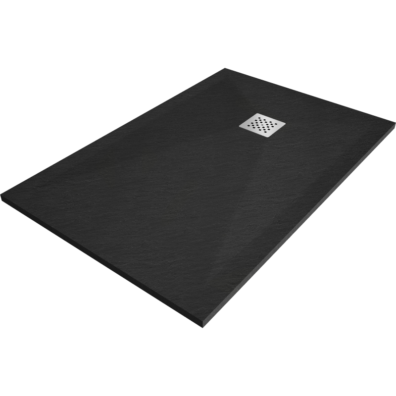 Mexen Stone+ rechteckige Komposit-Duschwanne 140 x 80 cm, schwarz - 44708014