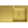 Mexen Exar Stahlspüle mit 1 Becken und Abtropffläche, rechts, 780 x 480 mm, gold - 6434781010P-55