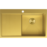 Mexen Exar Edelstahlspüle 1-Becken mit Abtropffläche, rechts 780 x 480 mm, gold HC - 6434781010P-55HC