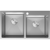 Mexen Xorin Edelstahlspüle 2-Becken 780 x 450 mm, inox - 6441782000-01