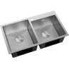 Mexen Xorin Edelstahl Spülbecken 2-Kammer 780 x 450 mm, Inox HC - 6441782000-01HC