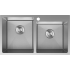 Mexen Xorin Edelstahl Spülbecken 2-Kammer 780 x 450 mm, Inox HC - 6441782000-01HC