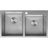 Mexen Xorin Spülbecken aus Edelstahl, 2-becken, 780 x 450 mm, Inox HC -6441782000-01HC