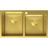 Mexen Xorin Doppelspülbecken aus Edelstahl 780 x 450 mm, gold - 6441782000-55