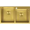 Mexen Xorin Doppelspülbecken aus Edelstahl 780 x 450 mm, gold - 6441782000-55
