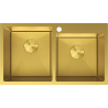 Mexen Xorin Spülbecken Edelstahl 2-Kammer 780 x 450 mm, gold HC - 6441782000-55HC