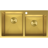 Mexen Xorin Spülbecken Edelstahl 2-Kammer 780 x 450 mm, gold HC - 6441782000-55HC