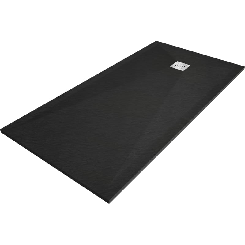 Mexen Stone+ Rechteckige Duschwanne aus Verbundwerkstoff 160 x 80 cm, schwarz - 44708016