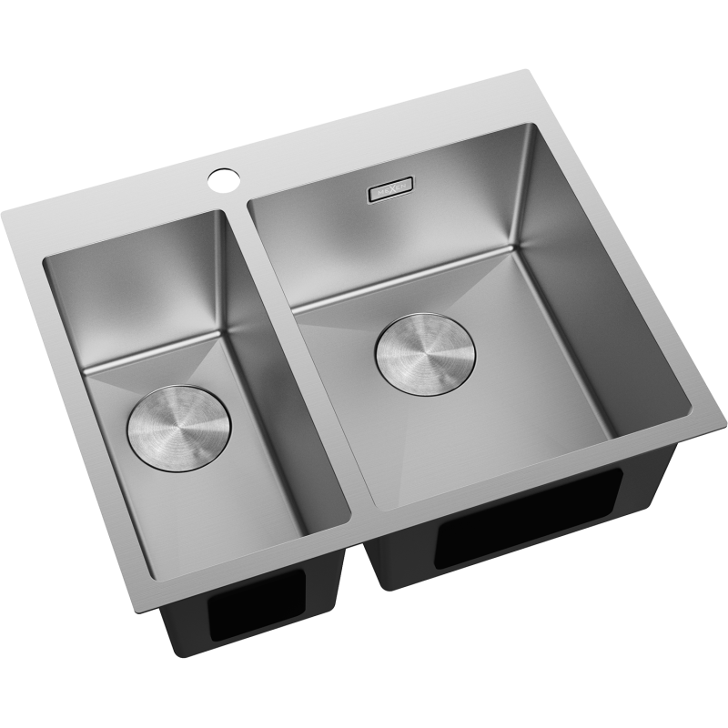 Mexen Flexo Edelstahlspüle 1,5-Kammer 610 x 510 mm, Inox - 6446611500-01