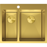 Mexen Flexo Spülbecken aus Stahl 1,5-Kammer 610 x 510 mm, gold - 6446611500-55