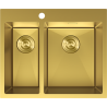 Mexen Flexo Spülbecken aus Stahl 1,5-Kammer 610 x 510 mm, gold - 6446611500-55