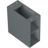 Mexen Box-A offene Schrank mit Regal 20 cm, graphit matt - 91AX2-0200-470-0-66